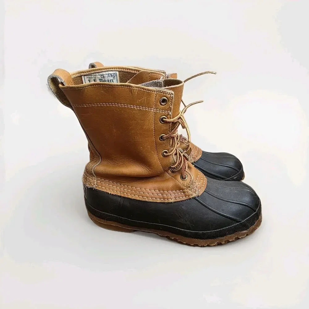 Vintage L L Bean‎ Freeport Maine Insulated Hunting Shoe Duck Boots Mens 8 L
